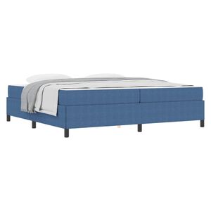 vidaXL Estrutura da Cama com colch&atilde;o Azul 200 x 200 cm tecido