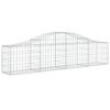 vidaXL Cestos gabião arqueados 9 pcs 200x30x40/60 cm ferro galvanizado