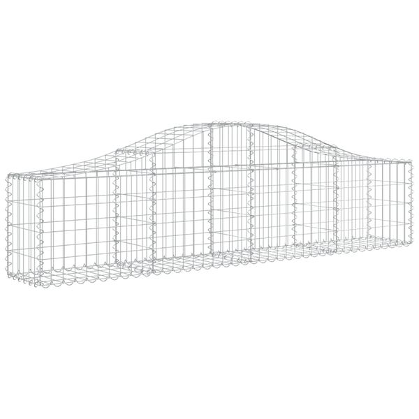 vidaXL Cestos gabião arqueados 9 pcs 200x30x40/60 cm ferro galvanizado