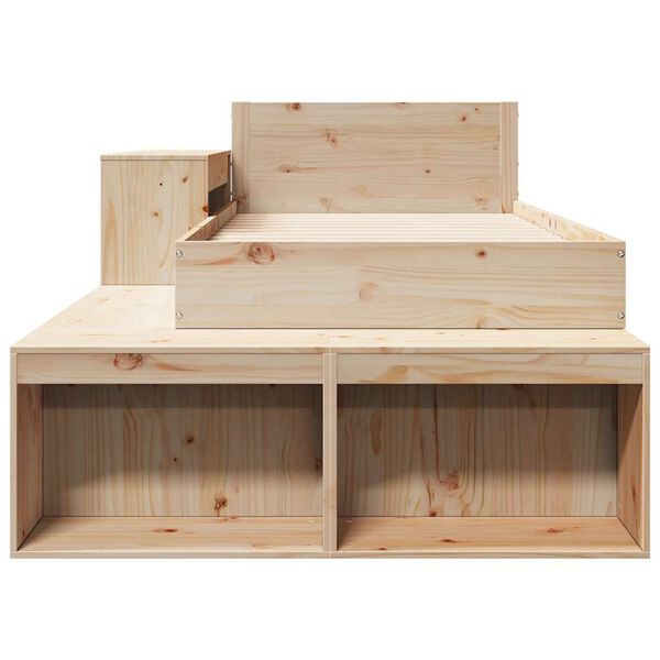 vidaXL Estrutura de cama sem colch&atilde;o 80x200 cm madeira de pinho maci&ccedil;a