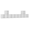 vidaXL 5 pcs conjunto de m&oacute;veis de TV contraplacado branco brilhante