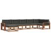 vidaXL Conjunto de Sof&aacute;s para Exterior 7 unid. Natural e Antracite