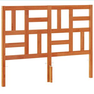 vidaXL Cabeceira 135 cm madeira de pinho maci&ccedil;a castanho-mel