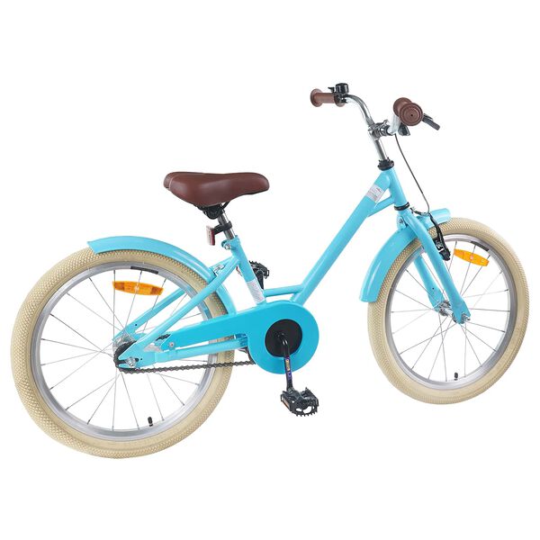 vidaXL Bicicleta Infantil 18 Polegadas para 5-7 anos Azul Claro