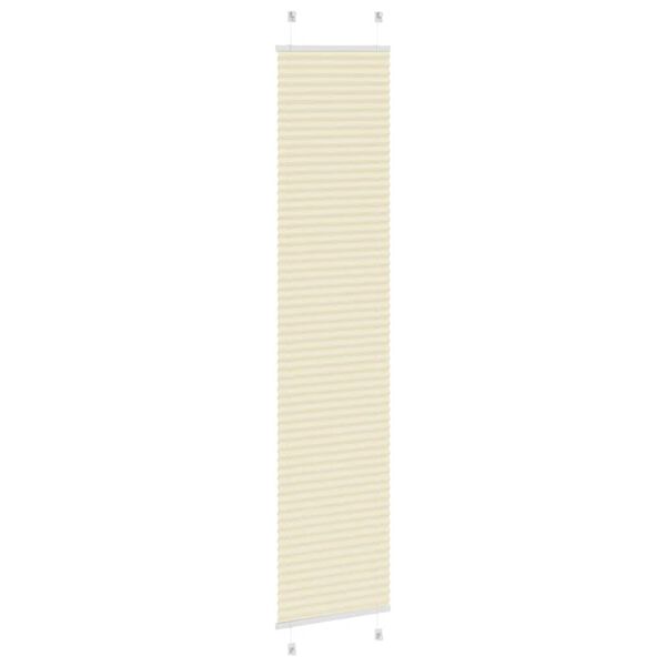 vidaXL Creme Plissada Cega 50x200 cm Largura Tecido 49,4 cm Poli&eacute;ster