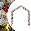 vidaXL Grinalda de Natal com enfeites e luzes LED 5 m PVC verde