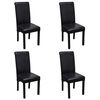 vidaXL Cadeiras de jantar 4 pcs couro artificial preto