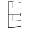 vidaXL Divis&oacute;ria de chuveiro ESG 80x140 cm preto