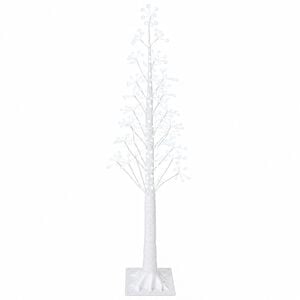 vidaXL &Aacute;rvore de Natal estrela Branco 17 x 17 x 150 cm Pl&aacute;stico
