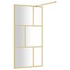 vidaXL Divis&oacute;ria de chuveiro 115x195 cm vidro transparente ESG dourado