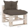 vidaXL Conjunto lounge de paletes p/ jardim 9 pcs c/ almofad&otilde;es pinho