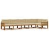 vidaXL Conjunto de Sof&aacute;s para Exterior 6 pcs Natural e Bege