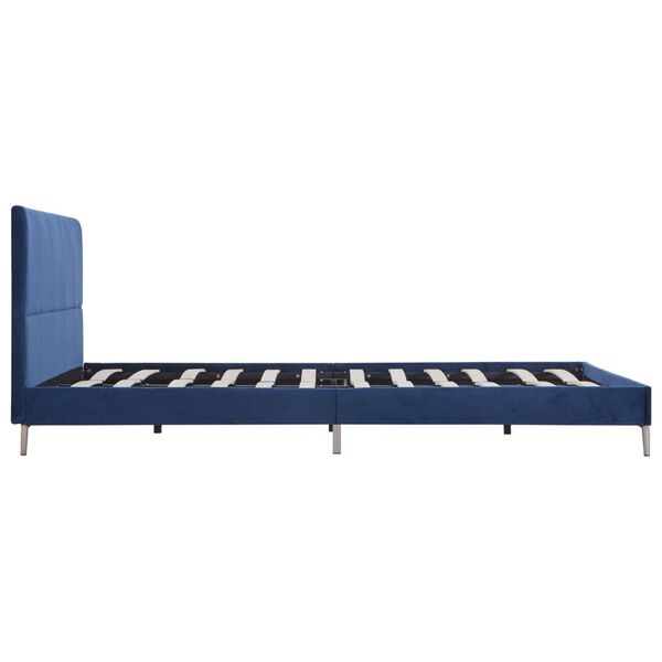 vidaXL Estrutura de cama 160x200 cm tecido azul