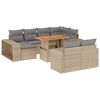 vidaXL 11 pcs conjunto sof&aacute;s de jardim c/ almofad&otilde;es vime PE bege