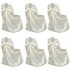 Capa cor creme 6 pcs para banquetes de casamentos