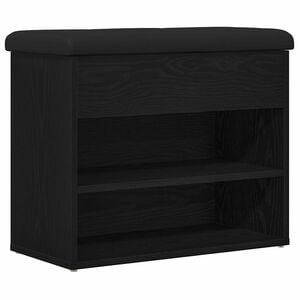 vidaXL Banco de arruma&ccedil;&atilde;o Carvalho Preto 62 x 32 x 50 cm
