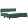 vidaXL Cama Box Spring LED com led Verde Escuro 180 x 200 cm Veludo