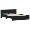 vidaXL Estrutura de cama com cabeceira 140x190 cm preto