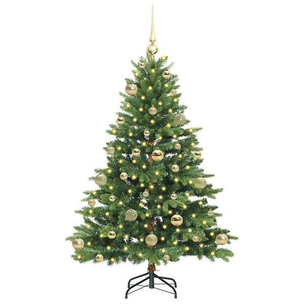 vidaXL &Aacute;rvore de Natal Artificial com 150 LEDs Verde 120 cm PE e PVC