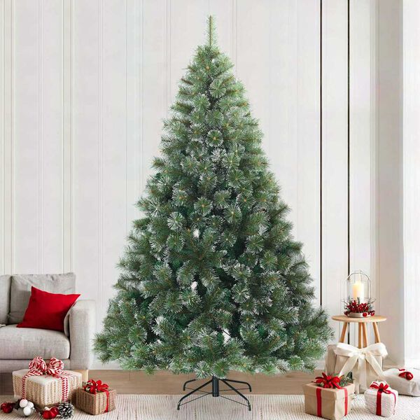 vidaXL &Aacute;rvore de Natal Artificial Articulada Nevado Flocked Verde