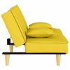 vidaXL Sof&aacute;-cama tecido amarelo-claro