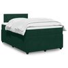 vidaXL Cama boxspring com colch&atilde;o 120x200 cm veludo verde-escuro