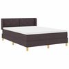 vidaXL Cama Box com colch&atilde;o Marrom Escuro 200 x 160 cm Poli&eacute;ster