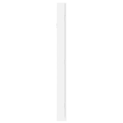 vidaXL Móvel para joias de parede espelhado 30x8,5x106 cm branco