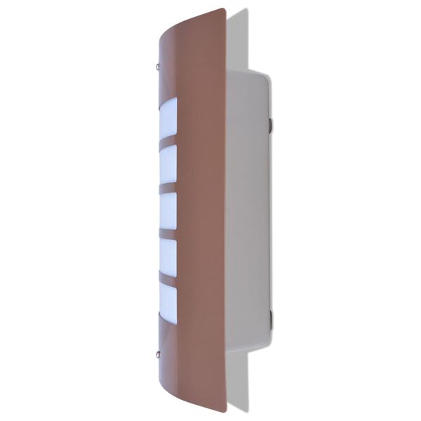 vidaXL Candeeiro de parede exterior a&ccedil;o inoxid&aacute;vel cobre