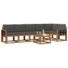 vidaXL Conjunto de Sof&aacute;s para Exterior 7 pcs Natural e Antracite