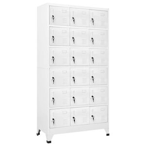 vidaXL Cacifo com 18 compartimentos metal 90x40x180 cm