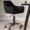 vidaXL Cadeira de jantar girat&oacute;ria veludo preto