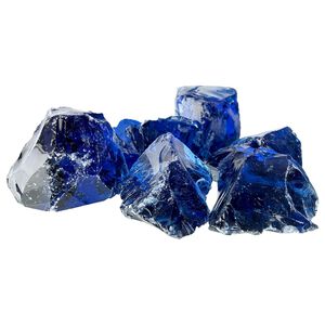 vidaXL Pedras de Jardim Azul 12 cm Vidro