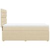 vidaXL Cama com molas/colch&atilde;o 90x190 cm tecido cor creme