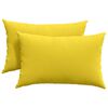 vidaXL Travesseiros de Sof&aacute; 2 unid. tecido Amarelo Claro 60 x 40 cm