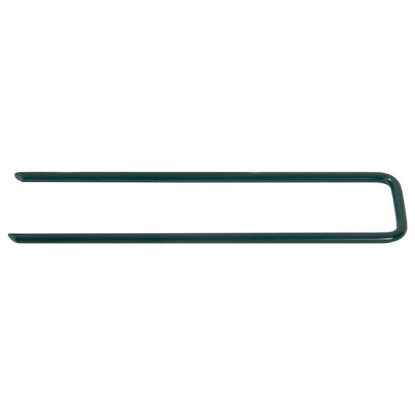 vidaXL Grampos para relva artificial em forma de U 20 pcs ferro