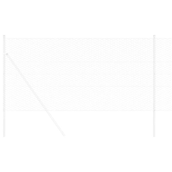 vidaXL Cerca Hexagonal Prateado 1.4 x 25 m A&ccedil;o galvanizado