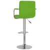 vidaXL Bancos de bar 2 pcs couro artificial verde