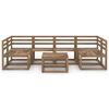 vidaXL 7 pcs conj. lounge jardim madeira de pinho impregnada castanho