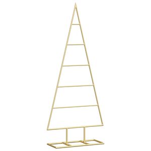 vidaXL &Aacute;rvore de Natal de metal Ouro 90 cm A&ccedil;o com Revestimento em P&oacute;
