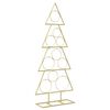 vidaXL &Aacute;rvore de Natal de metal KUOPIO 90 cm A&ccedil;o Ouro