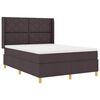 vidaXL Cama Box Spring com colch&atilde;o Castanho escuro 140 x 200 cm tecido
