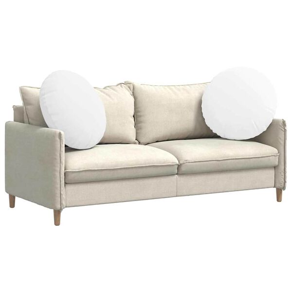 vidaXL Almofadas de Assento 2 pcs Branco &Oslash;60 x 21 cm tecido