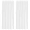 vidaXL Cortina de Voile 2 unid. Branco 175 x 140 cm Poli&eacute;ster