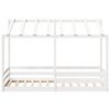 vidaXL Cama infantil com telhado 90x200 cm pinho maci&ccedil;o branco