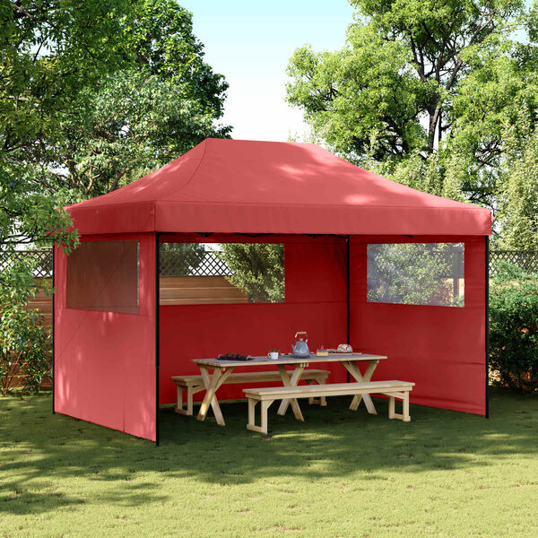 vidaXL Tenda de Festa Borgonha 279 x 410 x 315 cm Tecido Oxford