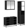 vidaXL Conjunto de M&oacute;veis para Banheiro com porta 3 pcs Carvalho Preto