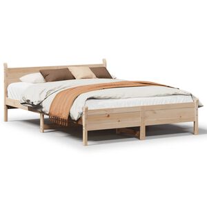 vidaXL Cama sem colch&atilde;o 140x200 cm madeira de pinho maci&ccedil;a