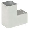 vidaXL Bases para poste em forma de L 4 pcs 91x91 mm metal galvanizado
