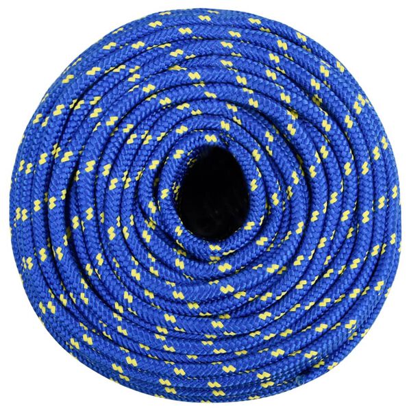 vidaXL Corda de barco 6 mm 50 m polipropileno azul